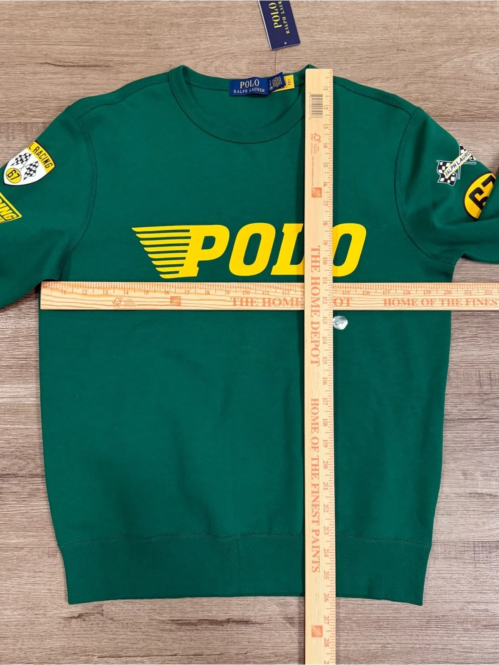 Polo Ralph Lauren Men's Double Knit RL 67 Motorsport Racing Sweatshirt Small